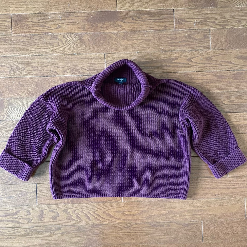 Cozy Purple Turtleneck Sweater